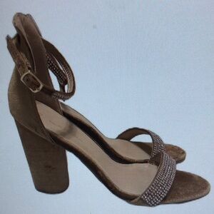 Ankle Straps, Block, Open Toe Heels, Teddy Bear Bear